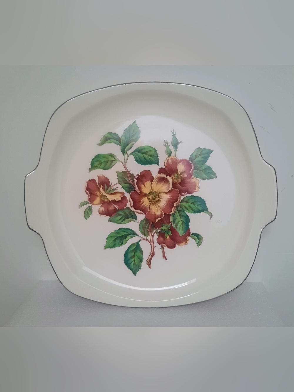 Vintage Paden City Pottery Handled Serving Platter